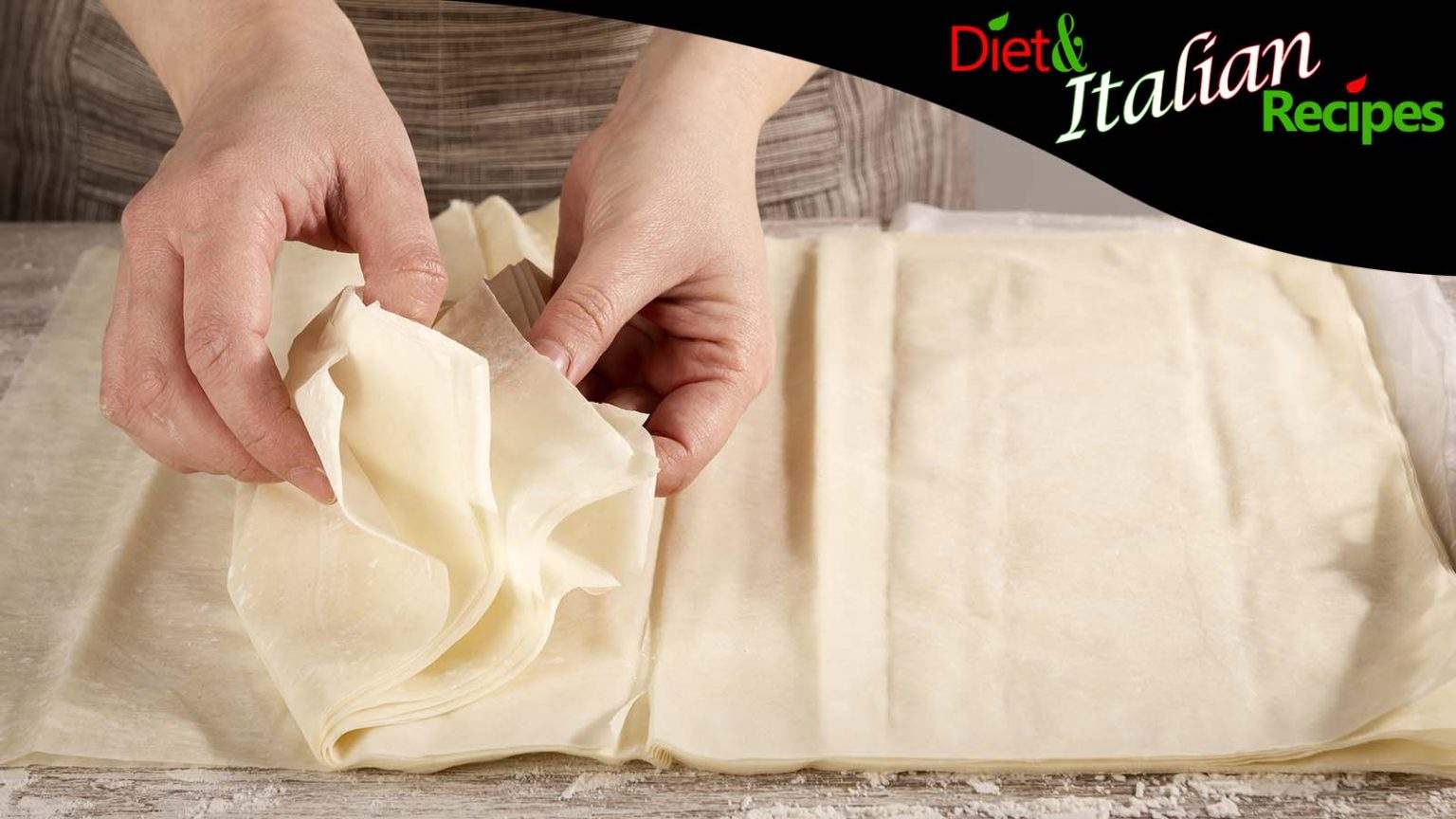 Glutenfree phyllo pastry, the dough recipe for celiacs