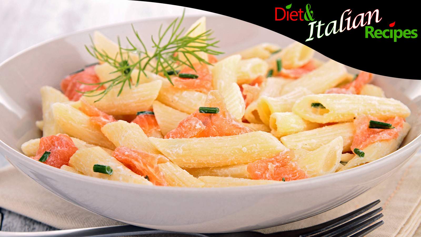 salmon and cream penne; the recipe